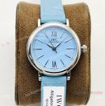 Swiss IWC Portofino 34mm Women Turquoise Blue Watches